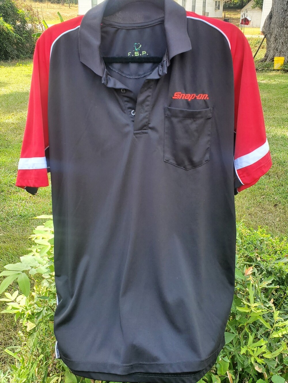 Snap-on Tools Men's Polo XL Black & Red Performance Mechanic Shirt